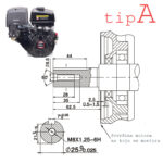 Loncin ugradni motor - Horizontalno vratilo - G390FD-A - Слика 2