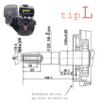 Loncin ugradni motor - Horizontalno vratilo - G390FD-L - Слика 2