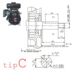 Loncin ugradni motor - Horizontalno vratilo - LC152F - Слика 2